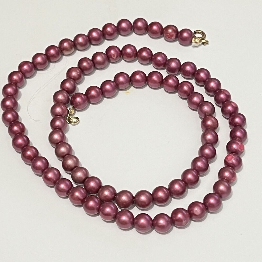 Long Purple Beaded Necklace 23” Length‎ Costume Fashion Dressup